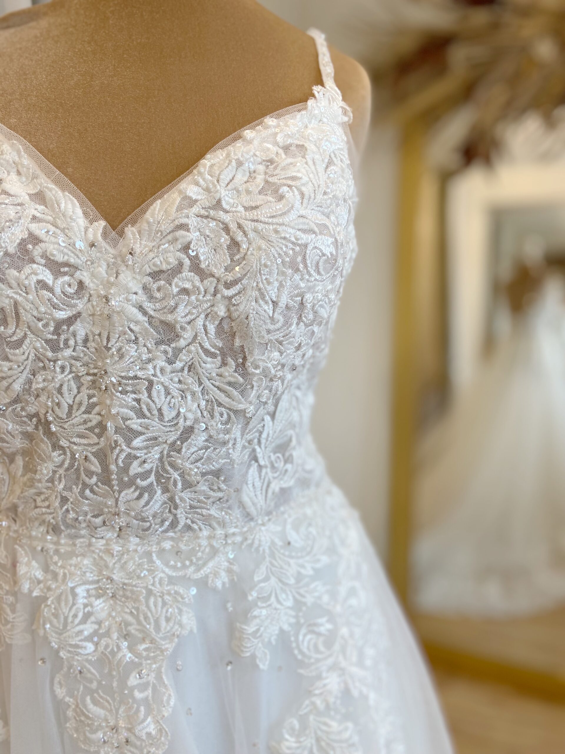 Mori Lee Annabel Size 10 Wedding dress for sale Lucy Hart Bridal Leighton Buzzard Bedfordshire.