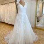 Pronovias Borealis Size 16 Wedding dress for sale Lucy Hart Bridal Leighton Buzzard Bridal Shop near me Bedfordshire
