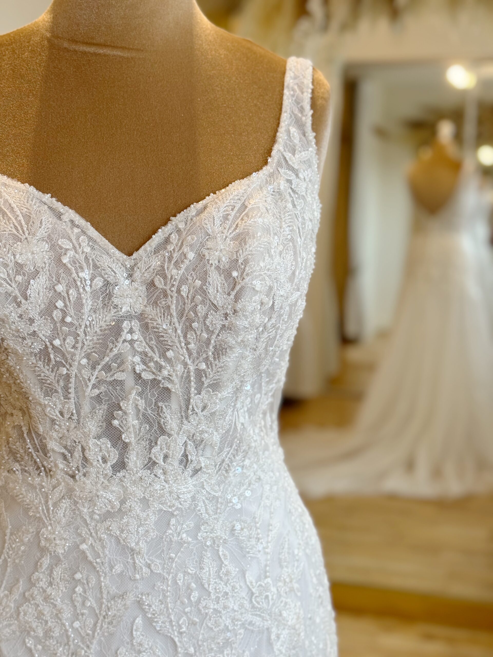 Mori Lee Autumn Size 14 Wedding dress for sale Lucy Hart Bridal Leighton Buzzard Bridal Shop Bedfordshire